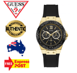 Guess Black Dial Black Rubber Strap Watch For Women - W1053L7 Buy Now By Guess