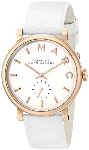 Marc Jacobs Baker White Dial White Leather Strap Watch for Women - MBM1283 Buy Now By Marc Jacobs