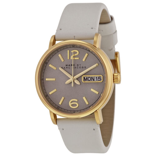 Marc Jacobs Fergus Grey Dial Grey Leather Strap Watch for Women - MBM8654 Buy Now By Marc Jacobs