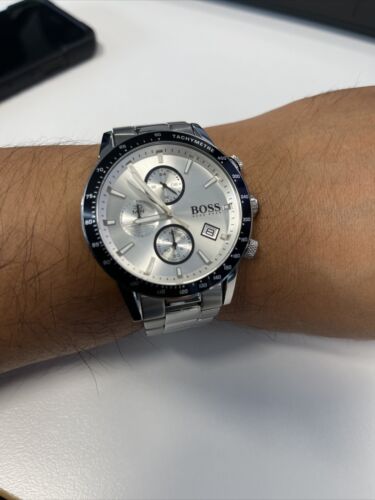 Hugo Boss Rafale Competitive Sport Silver Dial Silver Steel Strap Watch for Men - 1513511 Buy Now By Hugo Boss