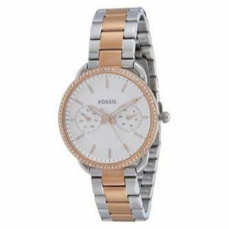 Fossil Tailor White Dial Two Tone Steel Strap Watch for Women - ES4396 Buy Now By Fossil
