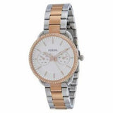 Fossil Tailor White Dial Two Tone Steel Strap Watch for Women - ES4396 Buy Now By Fossil