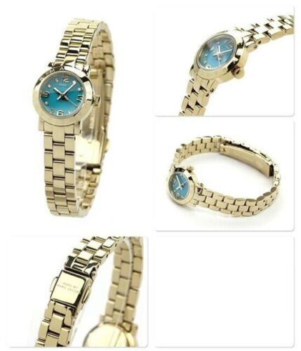 Marc Jacobs Amy Dinky Blue Dial Gold Steel Strap Watch for Women - MBM3229 Buy Now By Marc Jacobs