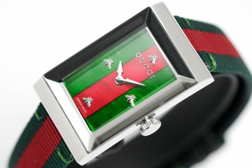 Gucci G-Frame Mother of Pearl Dial Two Tone Nylon Strap Watch For Women - YA147404 Buy Now By Gucci