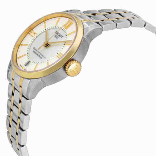 Tissot Chemin Des Tourelles Powermatic 80 Lady Mother of Pearl White Dial Two Tone Steel Strap Watch For Women - T099.207.22.118.00 Buy Now By Tissot