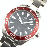 Tag Heuer Aquaracer Black Dial Silver Steel Strap Watch for Men - WAY101B.BA0746 Buy Now By Tag Heuer