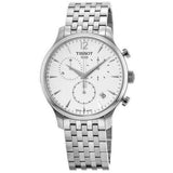 Tissot T Classic Tradition Chronograph White Dial Silver Steel Strap Watch For Men - T063.617.11.037.00 Buy Now By Tissot