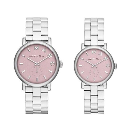 Marc Jacobs Baker Pink Dial Silver Steel Strap Watch for Women - MBM3283 Buy Now By Marc Jacobs
