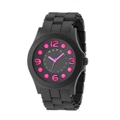 Marc Jacobs Pelly Black Dial Black Silicone Strap Watch for Women - MBM2517 Buy Now By Marc Jacobs