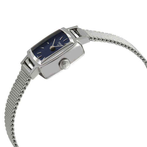 Tissot Lovely Square Blue Dial Silver Mesh Bracelet Watch For Women - T058.109.11.041.00 Buy Now By Tissot