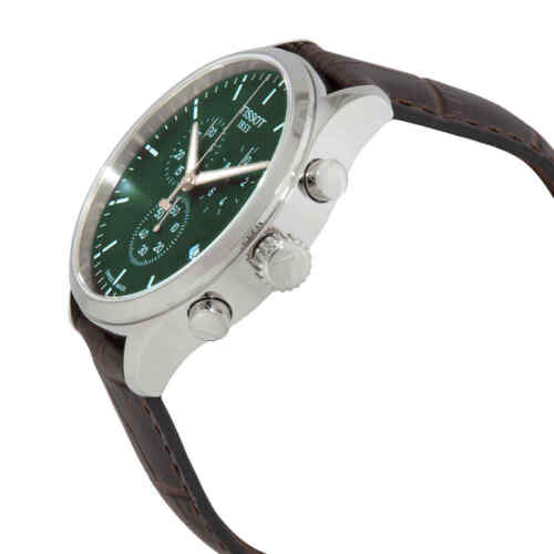 Tissot Chrono XL Chronograph Classic Green Dial Brown Leather Strap Watch For Men - T116.617.16.091.00 Buy Now By Tissot
