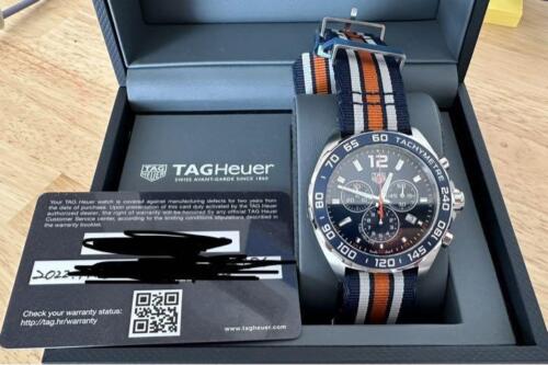 Tag Heuer Formula 1 Chronograph 43mm Blue Dial NATO Strap Watch for Men - CAZ1014.FC8196