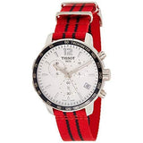 Tissot Quickster Chronograph NBA Chicago Bulls White Dial Red NATO Strap Watch For Men - T095.417.17.037.04 Buy Now By Tissot
