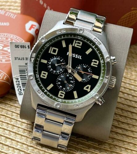 Fossil Brox Multifunction Black Dial Silver Steel Strap Watch for Women - BQ2797 Buy Now By Fossil