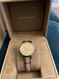 Burberry Classic Champagne Gold Dial Horseferry Leather Strap Watch for Women - BU10104 Buy Now By Burberry