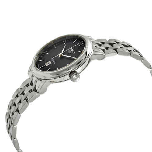 Tissot T Classic Carson Premium Automatic Lady Black Dial Silver Steel Strap Watch for Women - T122.207.11.051.00 Buy Now By Tissot