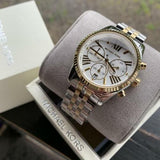 Michael Kors Lexington Silver Dial Two Tone Steel Strap Watch for Women - MK5955 Buy Now By Michael Kors