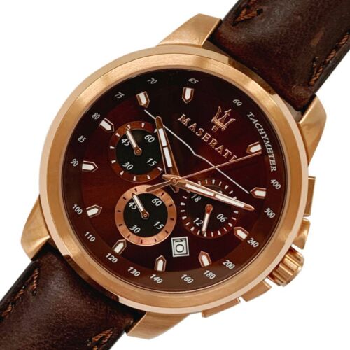 Maserati Successo Brown Dial Brown Leather Strap Watch For Men - R8871621004 Buy Now By Maserati