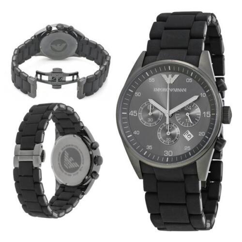 Emporio Armani Sportivo Chronograph Black Dial Black Stainless Steel Watch For Men - AR5889 Buy Now By Emporio Armani