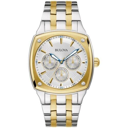 Bulova Classic Multi Function Silver Dial Two Tone Steel Strap Watch for Men - 98C142 Buy Now By Bulova