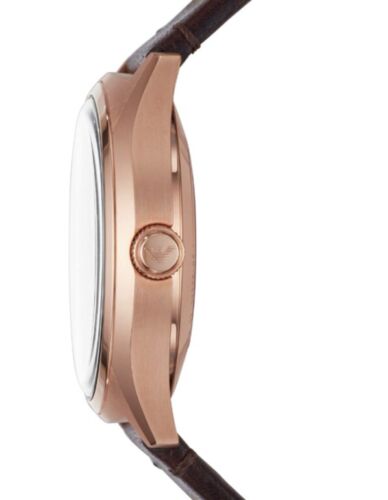 Emporio Armani Meccanico White Skeleton Dial Brown Leather Strap Watch For Men - AR60005 Buy Now By Emporio Armani