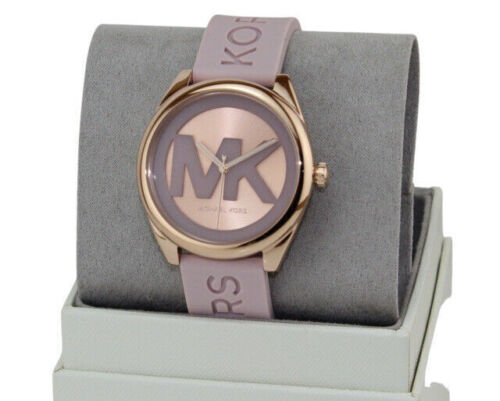 Michael Kors Janelle Three Hand Rose Gold Dial Pink Rubber Strap Watch For Women - MK7139 Buy Now By Michael Kors