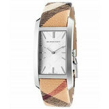Burberry The Pioneer Silver Dial Haymarket Beige Leather Strap Watch for Women - BU9406 Buy Now By Burberry