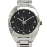 Gucci GG2570 Diamonds Black Dial Silver Steel Strap Watch For Women - YA142503 Buy Now By Gucci