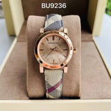 Burberry The City Pink Dial Brown Leather Strap Watch for Women - BU9236 Buy Now By Burberry