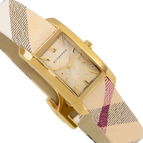 Burberry Nova Gold Tone Square Dial Leather Strap Watch for Women - BU1582 Buy Now By Burberry