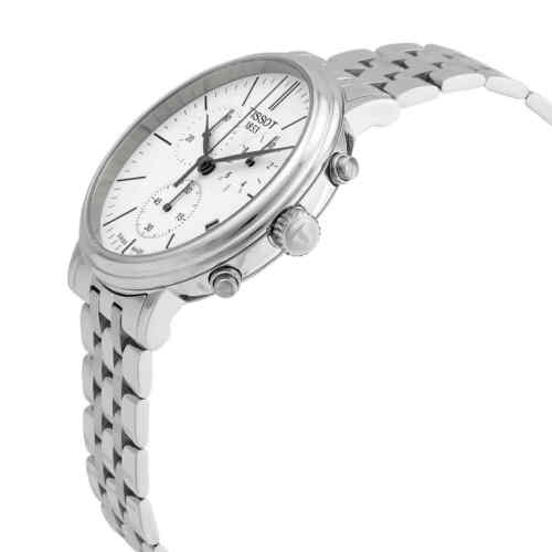 Tissot Carson Premium White Dial Silver Steel Strap Watch For Men - T122.417.11.011.00 Buy Now By Tissot