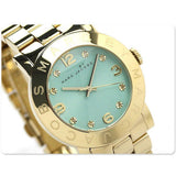Marc Jacobs Amy Blue Dial Gold Steel Strap Watch for Women - MBM3301 Buy Now By Marc Jacobs