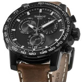 Tissot Supersport Chrono Black Dial Brown Leather Strap Watch for Men - T125.617.36.051.01 Buy Now By Tissot