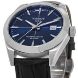Tissot Gentleman Powermatic 80 Silicium Blue Dial Black Leather Strap Watch For Men - T127.407.16.041.01 Buy Now By Tissot