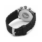 Emporio Armani Chronograph Black Dial Black Rubber Strap Watch For Men - AR5865 Buy Now By Emporio Armani