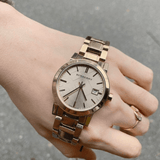 Burberry The City Gold Dial Gold Steel Strap Watch for Women - BU9134 Buy Now By Burberry