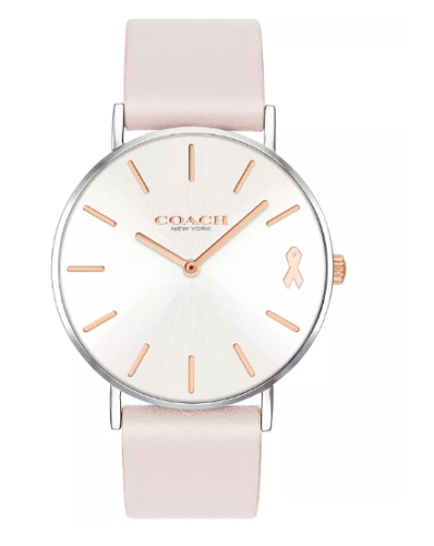 Coach Perry White Dial Pink Leather Strap Watch for Women - 14503128 Buy Now By Coach
