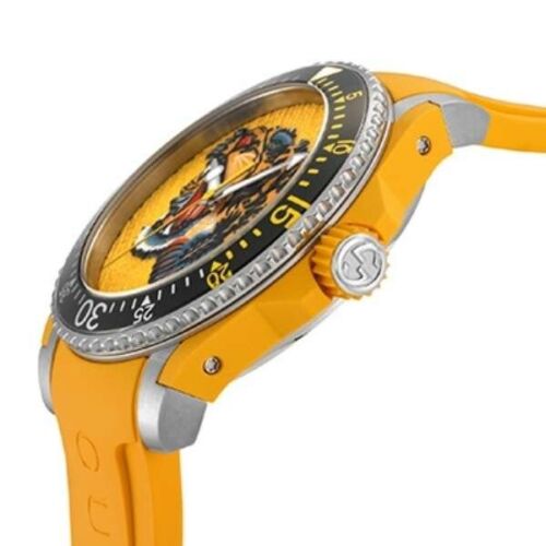 Gucci Dive Tiger Yellow Dial Yellow Rubber Strap Watch For Men - YA136317 Buy Now By Gucci