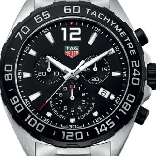 Tag Heuer Formula 1 Chronograph Black Dial Silver Steel Strap Watch for Men - CAZ1010.BA0842 Buy Now By Tag Heuer