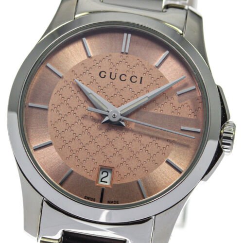 Gucci G Timeless Pink Dial Silver Steel Strap Watch For Women - YA126524 Buy Now By Gucci