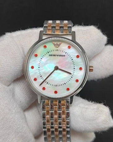 Emporio Armani Dress Analog Mother of Pearl Dial Two Tone Steel Strap Watch For Women - AR2515 Buy Now By Emporio Armani