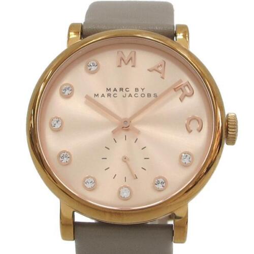 Marc Jacobs Baker Rose Gold Dial Grey Leather Strap Watch for Women - MBM1400 Buy Now By Marc Jacobs
