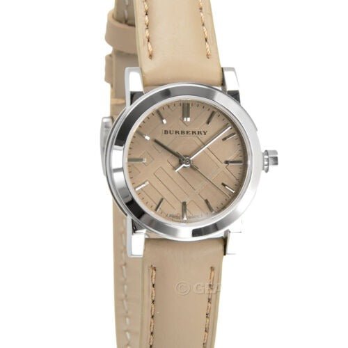 Burberry The City Beige Dial Beige Leather Strap Watch for Women - BU9207 Buy Now By Burberry