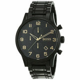 Hugo Boss Aeroliner Black Dial Black Steel Strap Watch for Men - 1513275 Buy Now By Hugo Boss