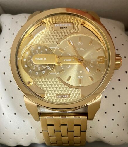 Diesel Mini Daddy Gold Dial Gold Steel Strap Watch For Men - DZ7306 Buy Now By Diesel