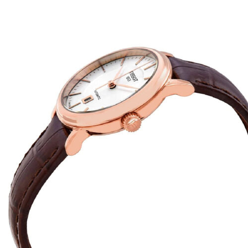 Tissot T Classic Carson Premium White Dial Brown Leather Strap Watch for Women - T122.207.36.031.00 Buy Now By Tissot