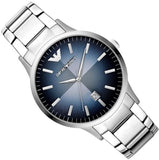 Emporio Armani Renato Blue Dial Silver Steel Strap Watch For Men - AR2472 Buy Now By Emporio Armani