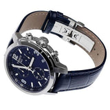 Tissot PRC 200 Chronograph Blue Dial Blue Leather Strap Watch For Men - T055.417.16.047.00 Buy Now By Tissot