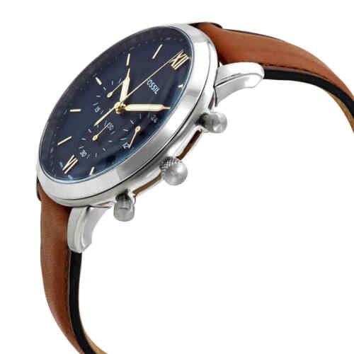 Fossil Neutra Chronograph Blue Dial Brown Leather Strap Watch for Men - FS5453 Buy Now By Fossil