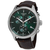 Tissot Chrono XL Chronograph Classic Green Dial Brown Leather Strap Watch For Men - T116.617.16.091.00 Buy Now By Tissot